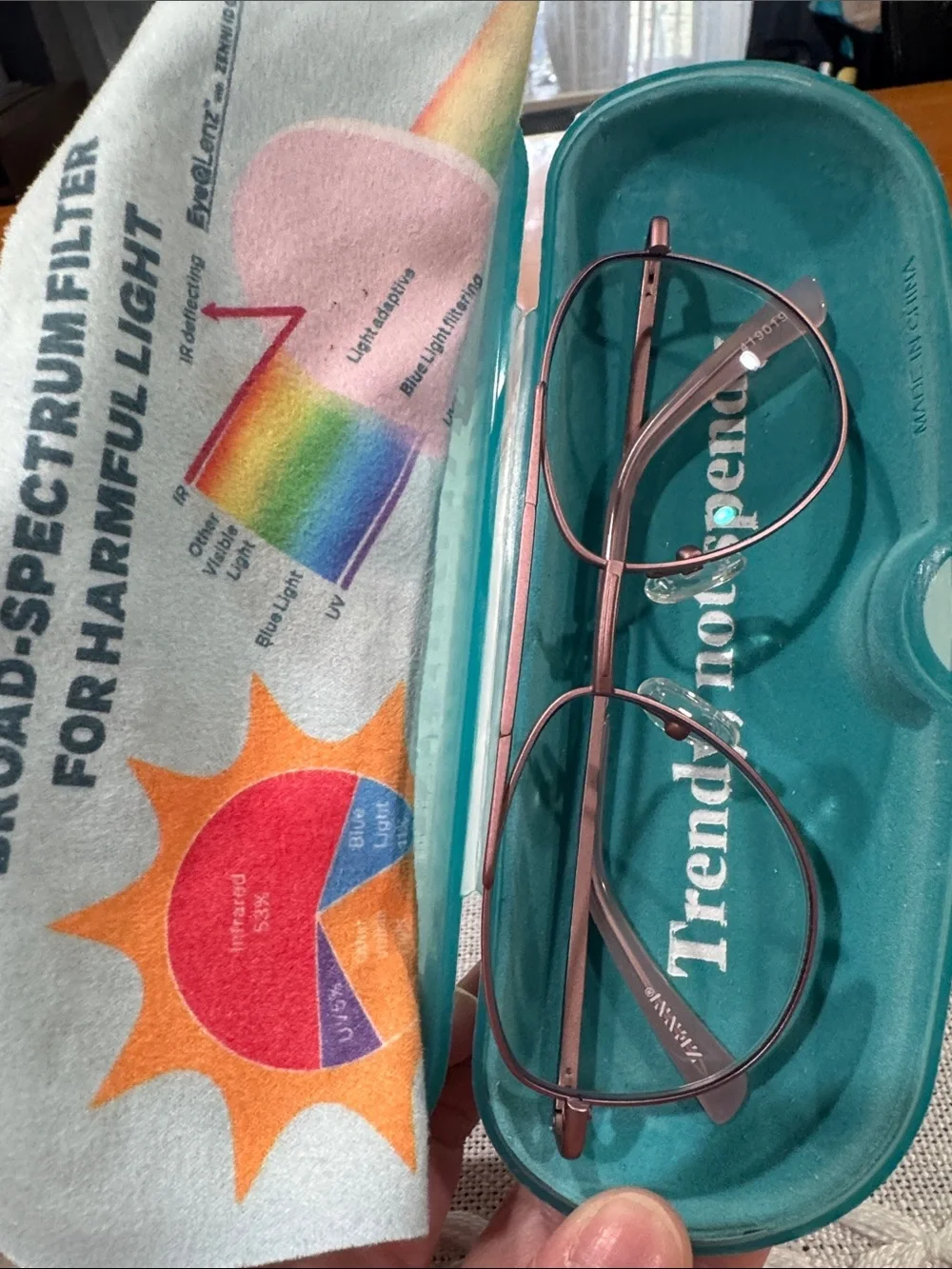 Women's Pink Metal Aviator-Style Glasses